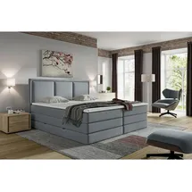 MID.YOU Boxspringbett 200 x 200 cm H2/H3 Grau
