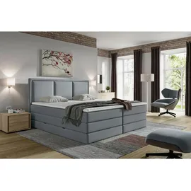 MID.YOU Boxspringbett 200 x 200 cm H2/H3 Grau