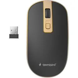 Gembird MUSW-4B-06-BG - Maus - ergonomisch - optisch - 4 Tasten - kabellos - 2.4