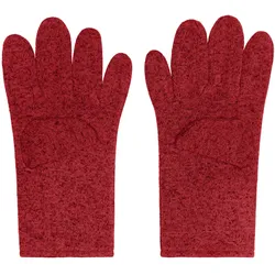 Strickfleece-Handschuhe - Farbe rot - Größe L/XL