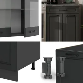 Vicco Küchenzeile R-Line 200 cm Anthrazit