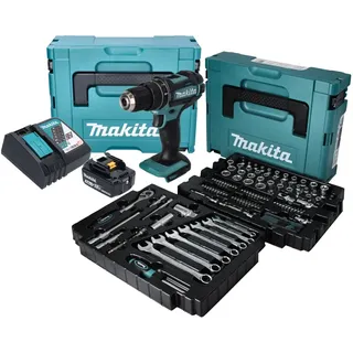 DHP482RF1J inkl. 1 x 3,0 Ah + Ladegerät + Makpac + 120 tlg. Zubehörset
