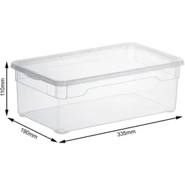 Rotho Clear Aufbewahrungsbox 33 x 19 x 11 cm 4-tlg. transparent
