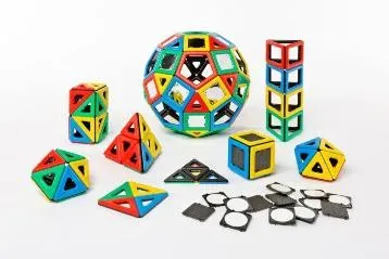 Polydron Klassenset Deluxe Magnetische Bausteine 184-tlg. - Mehrfarbig, ABS-Kunststoff - Spiegel-, Whiteboard-Paneele, ab 5 Jahre