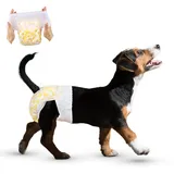 Flying Paws Hunde Windeln, 15 Stück XS Anziehbare Einweg-Hundewindeln für Hündinnen - Rüdenwindeln mit 360° elastischem Bund XS-15