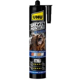 UHU GRIZZLY Extreme Kartusche, Superstarker und schneller Montagekleber mit hoher Anfangshaftung und hoher Endfestigkeit für den Innen- und Außenbereich, weiß,