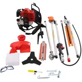 52ccm 5-in-1 Rucksack-Mehrzweck-Freischneider, Benzin-Rasentrimmer, Heckenschere, Teleskop-Heckenschere, Gartenschere, Mehrzweck-Gartengerät