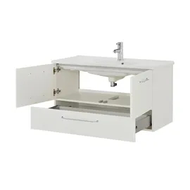 Sconto Waschtischunterschrank Onda 96 x 51 cm Grau/Weiß/Mehrfarbig