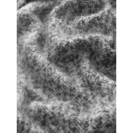 Tom Tailor Wooly Herringbone Plaid 130 x 170 cm Grau