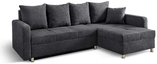 Ecksofa Kappeln Stoff Grau Anthrazit