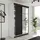 kier furniture Schiebetürenschrank Lamaro 138 x 205 x 59 cm Schwarz/Weiß