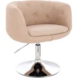 Svita Cocktailsessel Panama Stoff 55 x 78 x 61 cm Beige höhenverstellbar