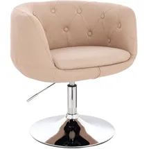 Svita Cocktailsessel Panama Stoff 55 x 78 x 61 cm Beige höhenverstellbar