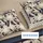 SCHIESSER Artistic Floral Dunkelblau/Beige 135 x 200 cm + 80 x 80 cm