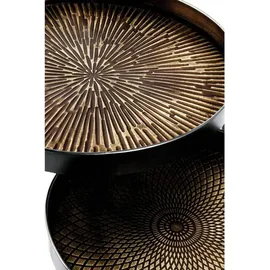 Haku-Möbel Beistelltisch Celle Metall Kupfer 2er Set