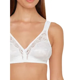 SUSA Bügelloser BH SUSA "BH ohne Bügel Topsy", Damen, Gr. 95, Cup D, weiß, Obermaterial: 63% Polyamid PA. 19% Baumwolle CO. 18% Elasthan EL., BHs