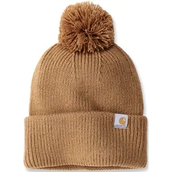 Carhartt Knit Pom-Pom Cuffed Mütze, braun für Männer
