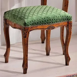 Sitzhocker in Grün gemustert Barock Design
