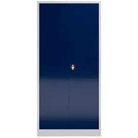 Classix Putzmittelschrank 92 x 42 x 194,5 cm Lichtgrau/Enzianblau
