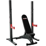 Squat Rack Set mit verstellbarer Hantelbank EINHEITSGRÖSSE