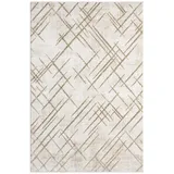 Carpet City Teppich Wohnzimmer - Creme, - 160x230 cm - Klassisch Modern - Vintage-Optik, Meliert, Used-Look - Teppiche Kurzflor Schlafzimmer, Esszimmer