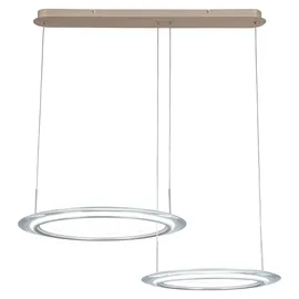 Novel Lakewood 3-flg. 85,00 cm länglich/silber/Aluminium