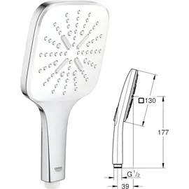 Grohe Vitalio SmartActive 130 Cube Handbrause 3 Strahlarten, chrom