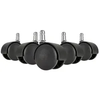 KADIMA DESIGN Premium Bürostuhlrollen, langlebig, 50 mm, für Hartböden, 5er Set | Gr.: onesize