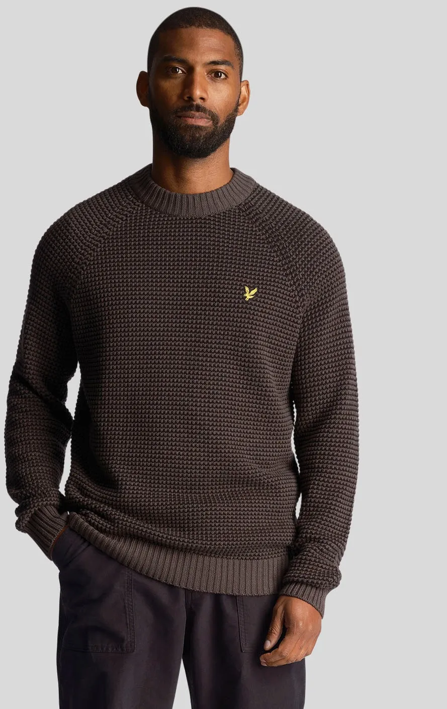 Lyle & Scott Strickpullover, mit Logostickerei Lyle & Scott gunmetal M