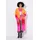 Angel Of Style by Happy Size Long-Strickjacke Blockstreifen-Farbverlauf Rosa/Rot XL-XXL