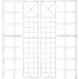 CLP Rankgitter Trigo 2er Set 0 x 0 cm Antik Weiß