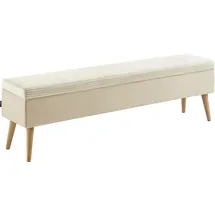 Home Affaire Bettbank HOME AFFAIRE "Armandine mit Stauraum", beige (beige, beige), B:140cm H:42,5cm T:40cm, FSC-zertifizierter Holzwerkstoff, Polyester, Sitzbänke, Bettbank, wahlweise in den Breiten 140cm oder 180cm erhältlich