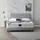 V6 Boxspringbett Modell 211 mit Taschenfederkernmatratze - Grau)