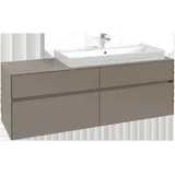 Villeroy & Boch Collaro Waschbeckenunterschrank, Waschbecken rechts, 4 Auszüge, wandhängend, 1600x548x500mm, C03000AH, Farbe: Front/Korpus: Wine Red,