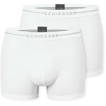 SCHIESSER Trunk Cotton Flex unifarben Weiß 5 2er Pack