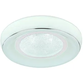 ETC Shop LED Kristall Decken Leuchte 1 rund weiß