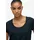Superdry T-Shirt "STUDIOS SCOOP NECK TEE", Damen, Gr. XL, schwarz (eclipse navy), Single Jersey, Obermaterial: 60% Baumwolle, 40% Lyocell, unifarben, regular fit normal, Rundhals, Shirts T-Shirt