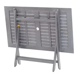 vidaXL Gartentisch 120 x 70 x 75 cm grau klappbar