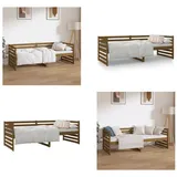 vidaXL Tagesbett Honigbraun 80x200 cm Massivholz Kiefer - Tagesbett - Tagesbetten - Tagesbett Holz - Tagesbett Massivholz - Braun