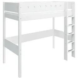 Flexa Hochbett White 90 x 200 cm Lack Weiß