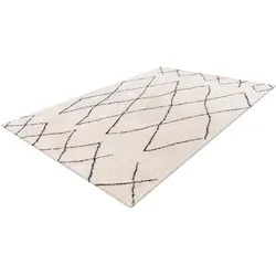 Teppich ME GUSTA "Orlando 425", beige (elfenbein), B:200cm H:27mm L:290cm, Polyester, Teppiche, Weicher Hochflorteppich, dezent gestaltet,Fußbodenheizung geeignet