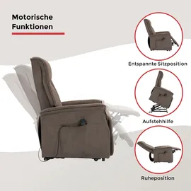 Duo Collection TV-Sessel - dunkelbraun - mit Aufstehhilfe