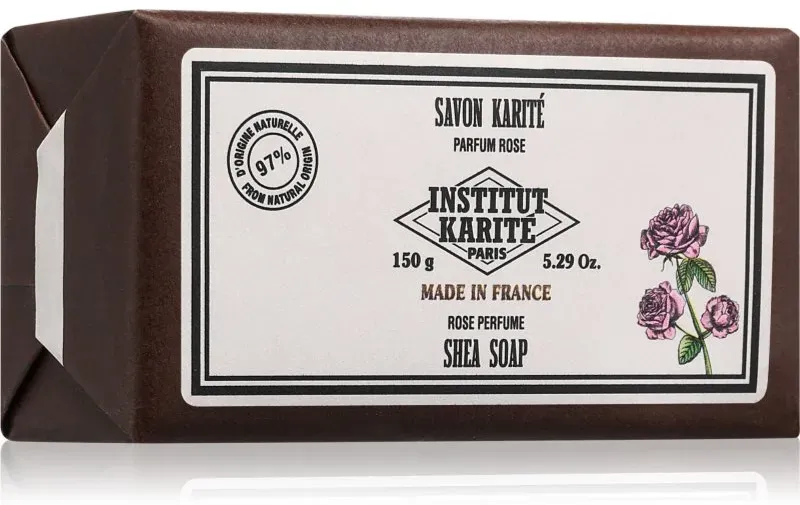 Institut Karité Paris Rose Shea Soap Feinseife mit Bambus Butter 150 g