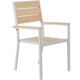 Beliani Prato Gartenstuhl 57 x 57 x 90 cm beige 4 St.