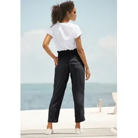 LASCANA Paperbag-Hose schwarz 36