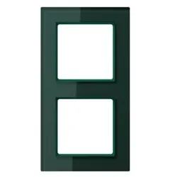 Jung AC582GLSG Glasrahmen 2fach, senkrechte und waagerechte Montage, Glas, A CREATION, smaragdgrün