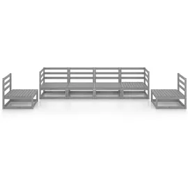 vidaXL Garten-Lounge-Set 6-tlg. grau Kiefer