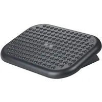 Q-Connect Premium Fußstütze aus Kunststoff/Höhen Verstellbar/Neigungsbereich von 0° bis 15°./ Ergonomische Fußstützen Fußablage/Schwarz