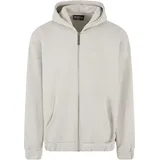 dropsize Super Heavy Oversize Blank Zip Hoodie - Beige