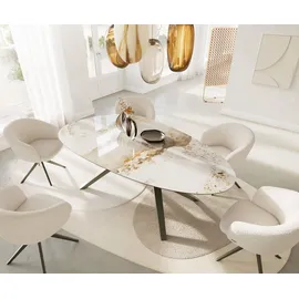 DeLife Edge 220 x 76 x 120 cm weiß-beige